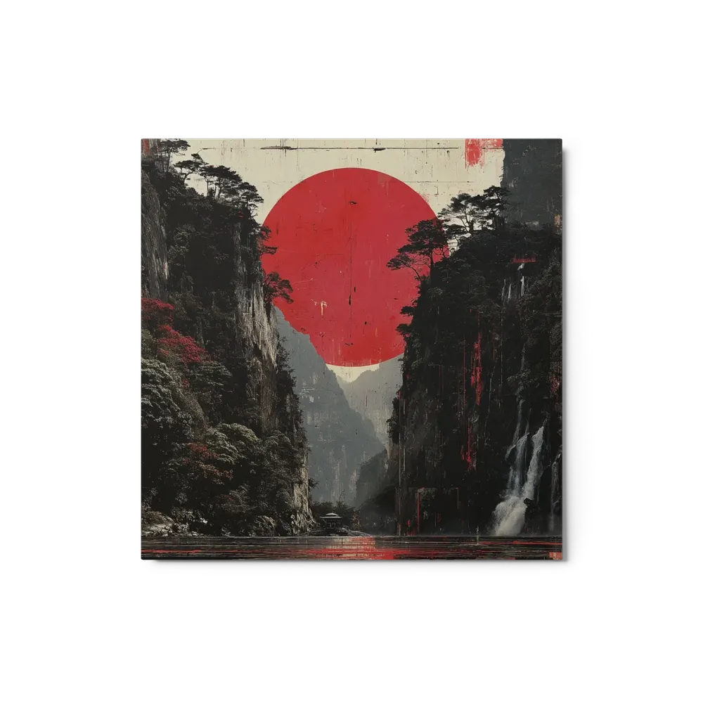 Crimson Horizon River | Art Print