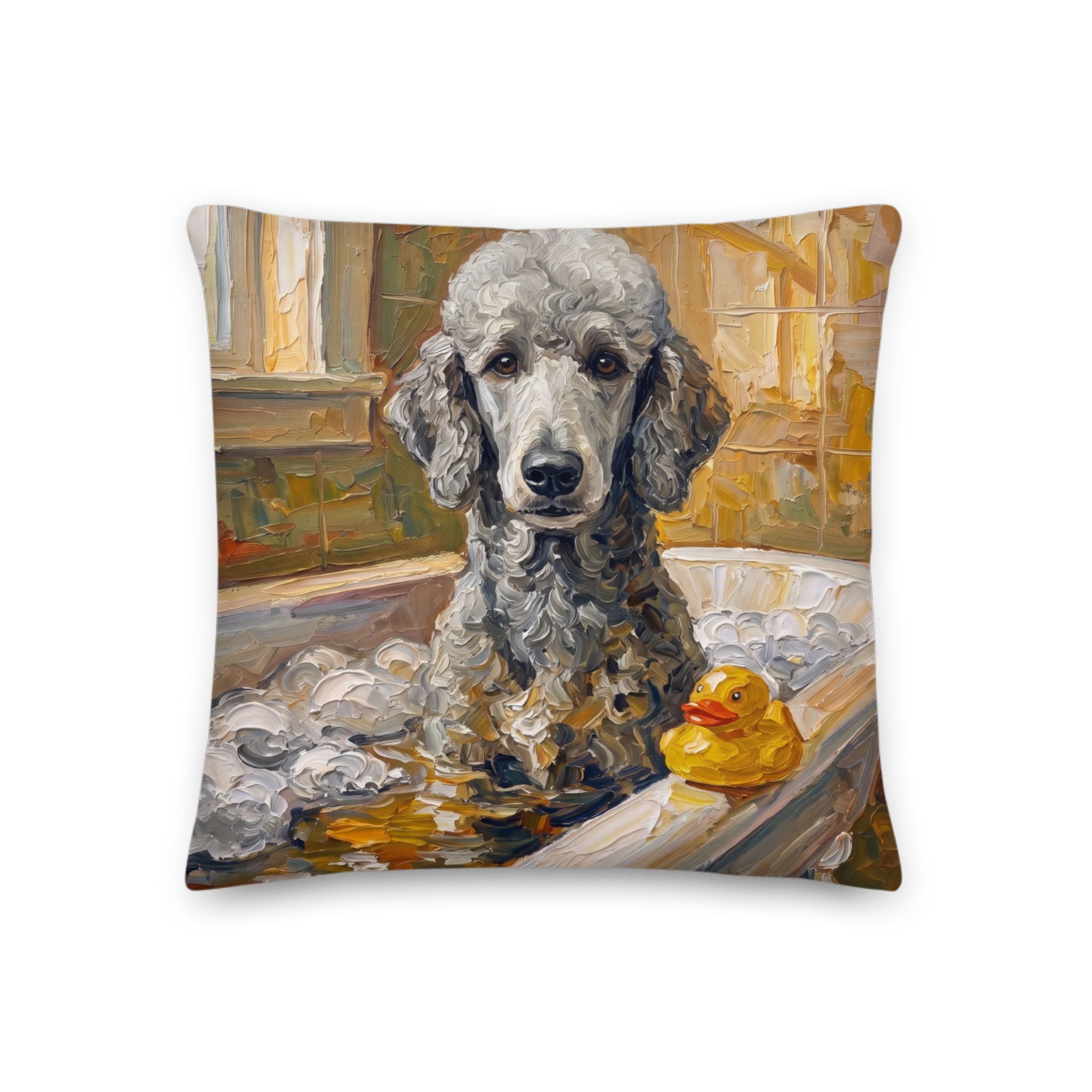 Pet Portrait Pillow — Impasto — Front