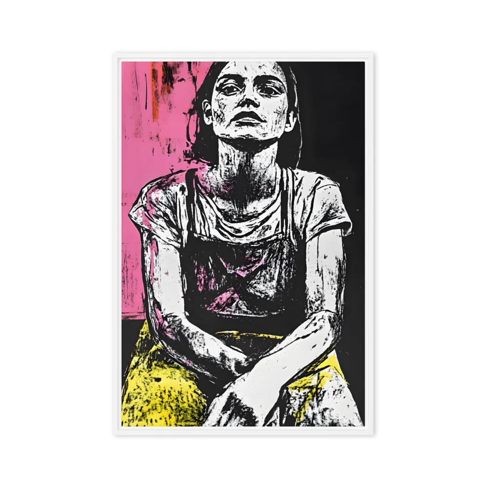 Defiant Gaze 
 Poster with Red oak Frame | 20″x 30″