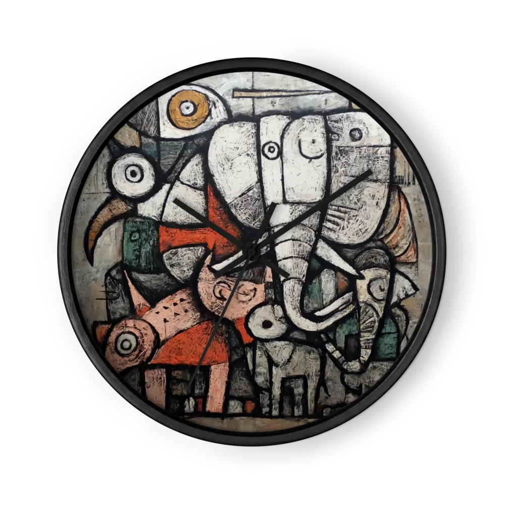 Abstract Elephant Symphony | Wall Clock