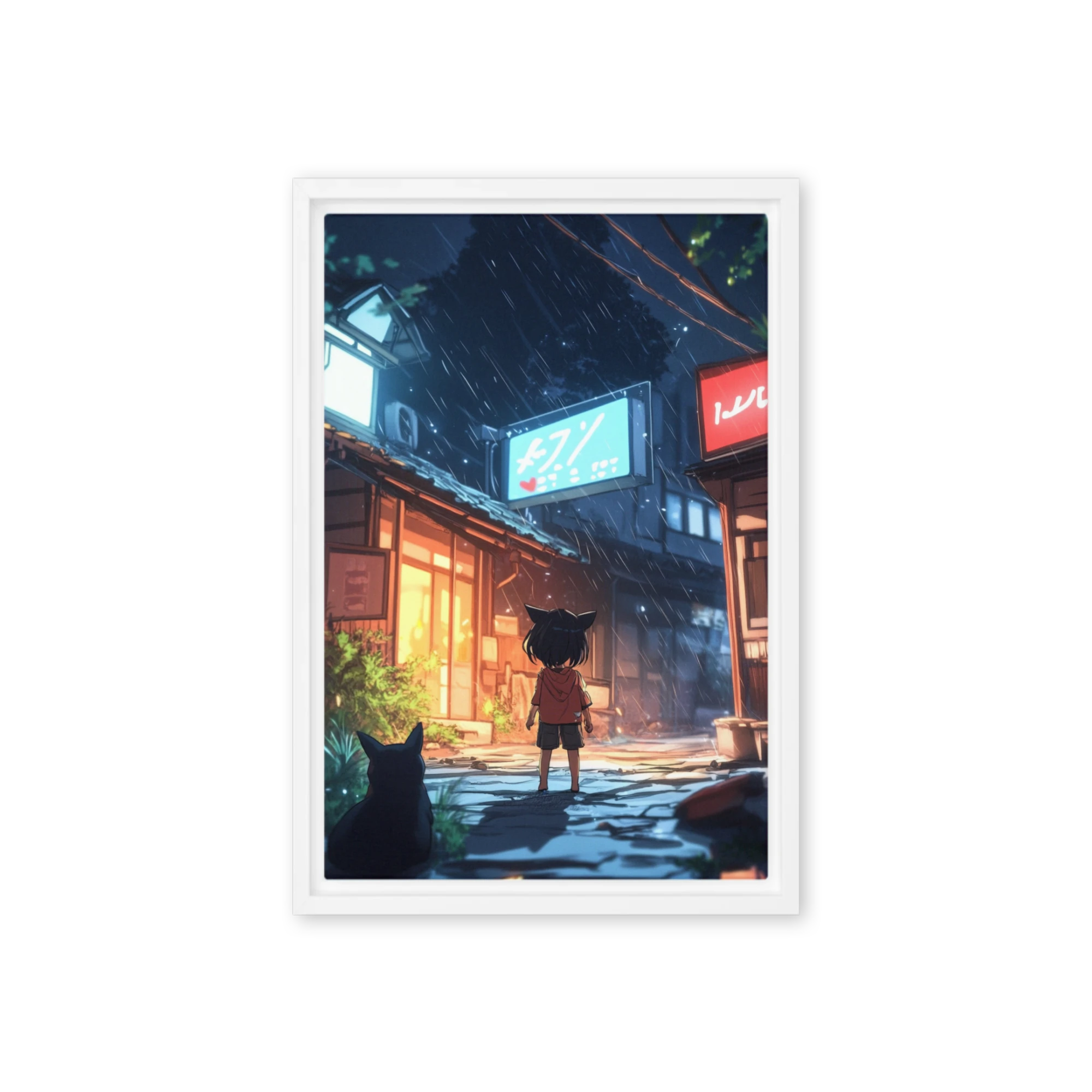 Solitary Rain Walk | Art Print