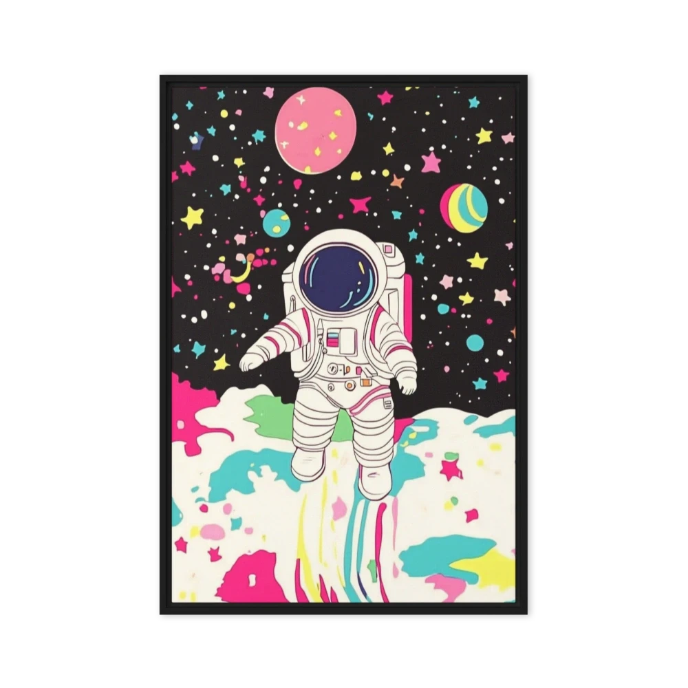 Astronaut in Colorful Space