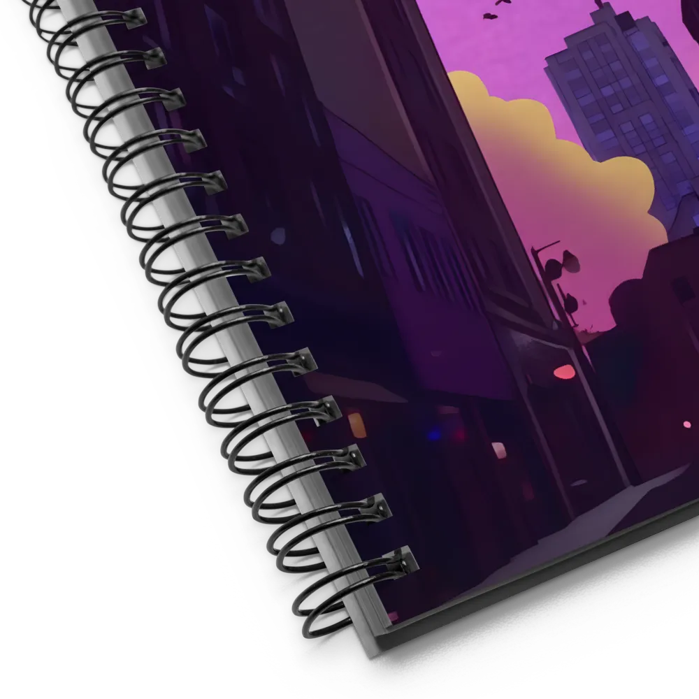 Neon City Twilight 
 Spiral Notebook | 140 pages
