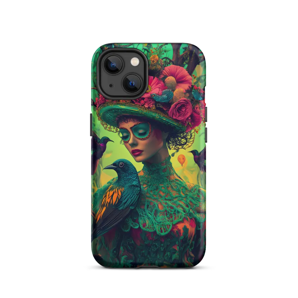 Surreal Woman with Birds and Flowers | Phone Case