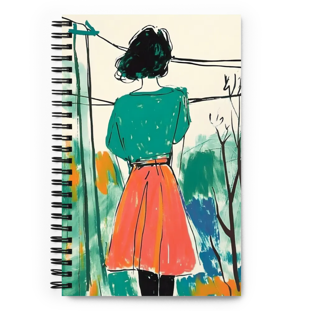 Back View Woman 
 Spiral Notebook | 140 pages