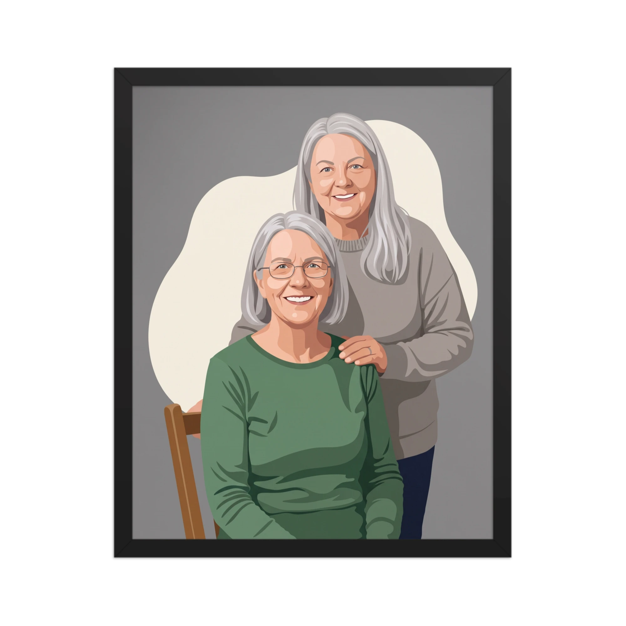 Minimal Vector Couple Portrait — example