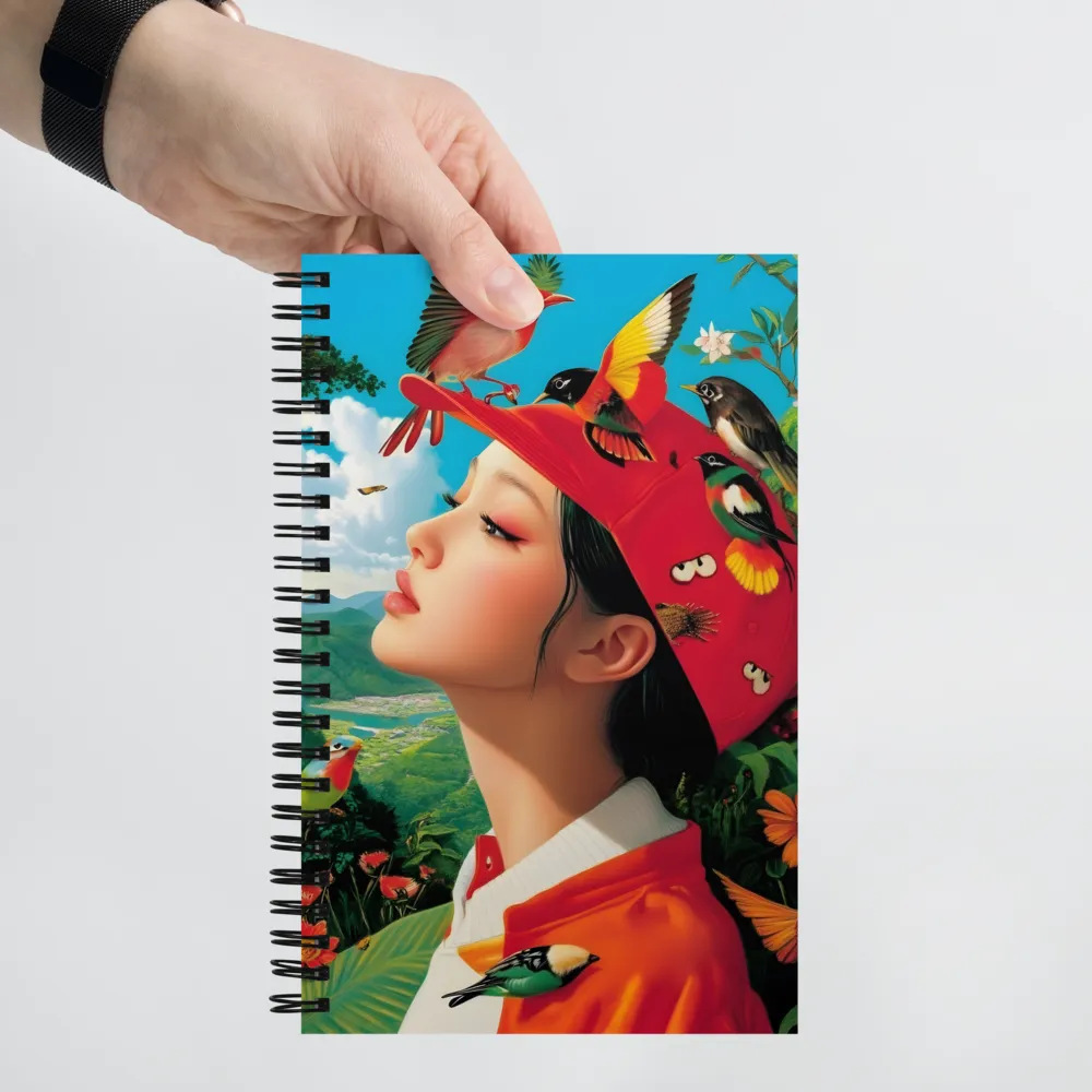Serene Ascent with Feathered Friends 
 Spiral Notebook | 140 pages