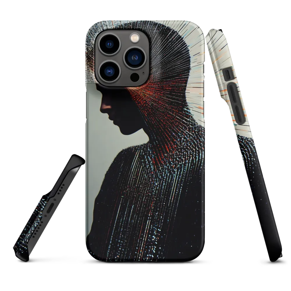 Human Silhouette with Abstract Lines | Phone Case