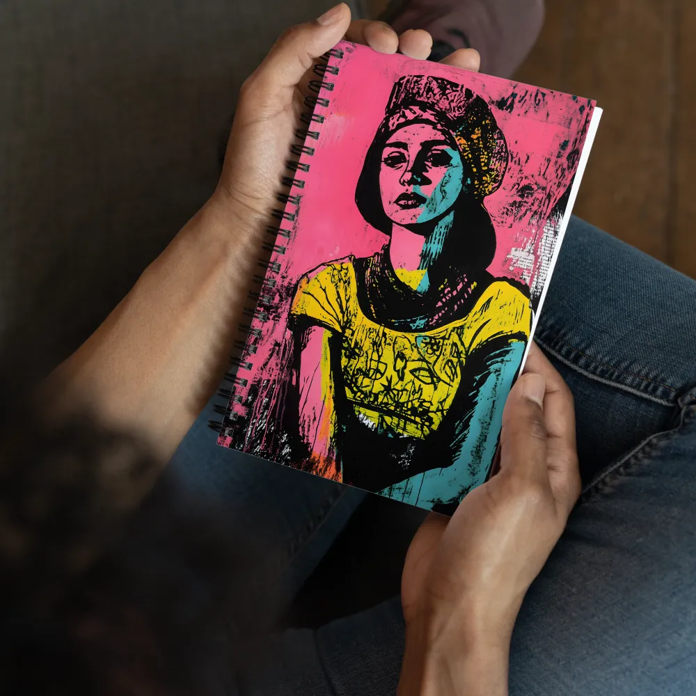 Neon Graphic Portrait 
 Spiral Notebook | 140 pages