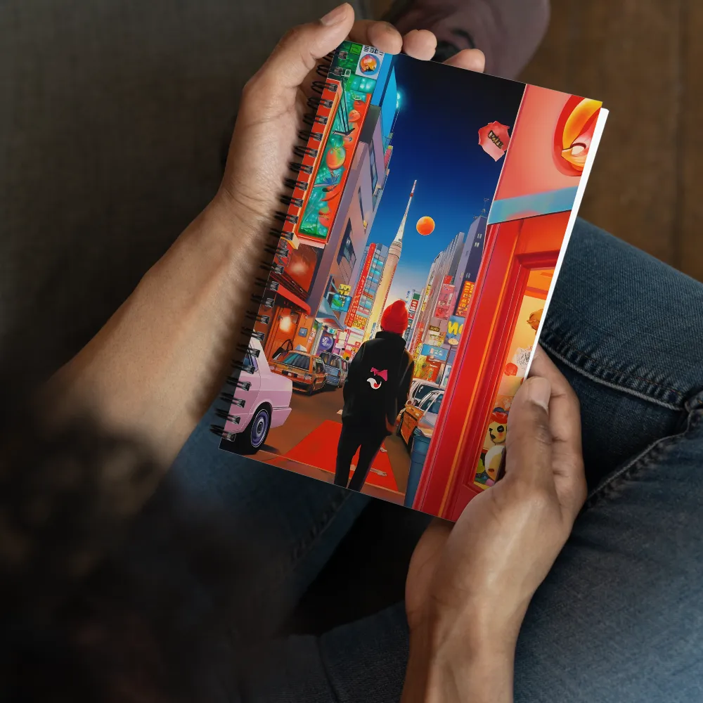 Tokyo Neon Streets 
 Spiral Notebook | 140 pages