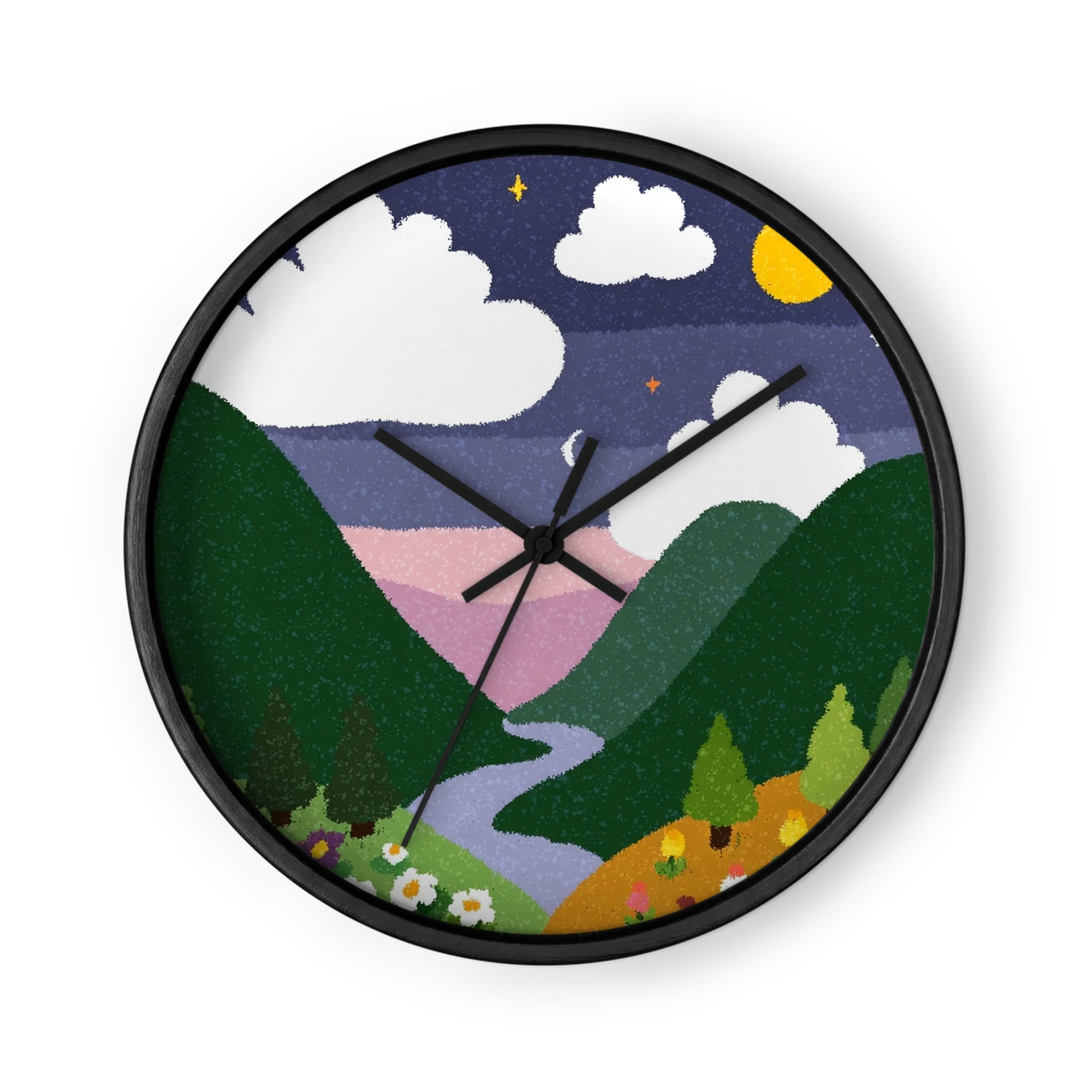 Valley Under Moonlit Sky