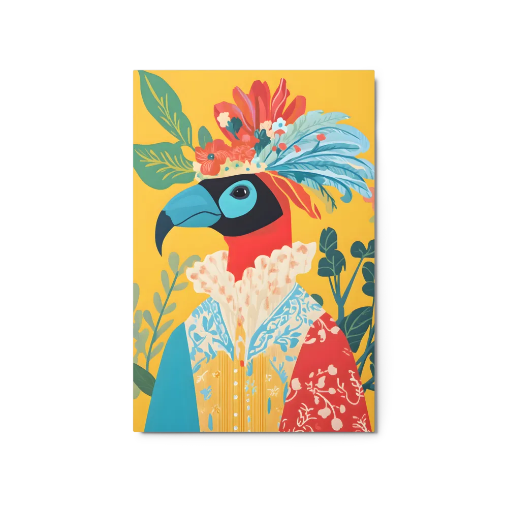 The Regal Plumage 
 Canvas with Brown Frame