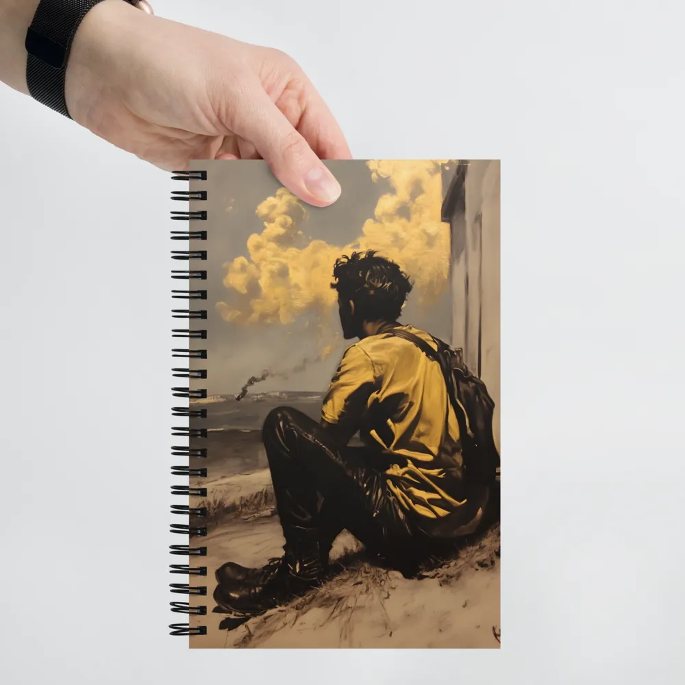 Gilded Horizon: Lone Observer 
 Spiral Notebook | 140 pages