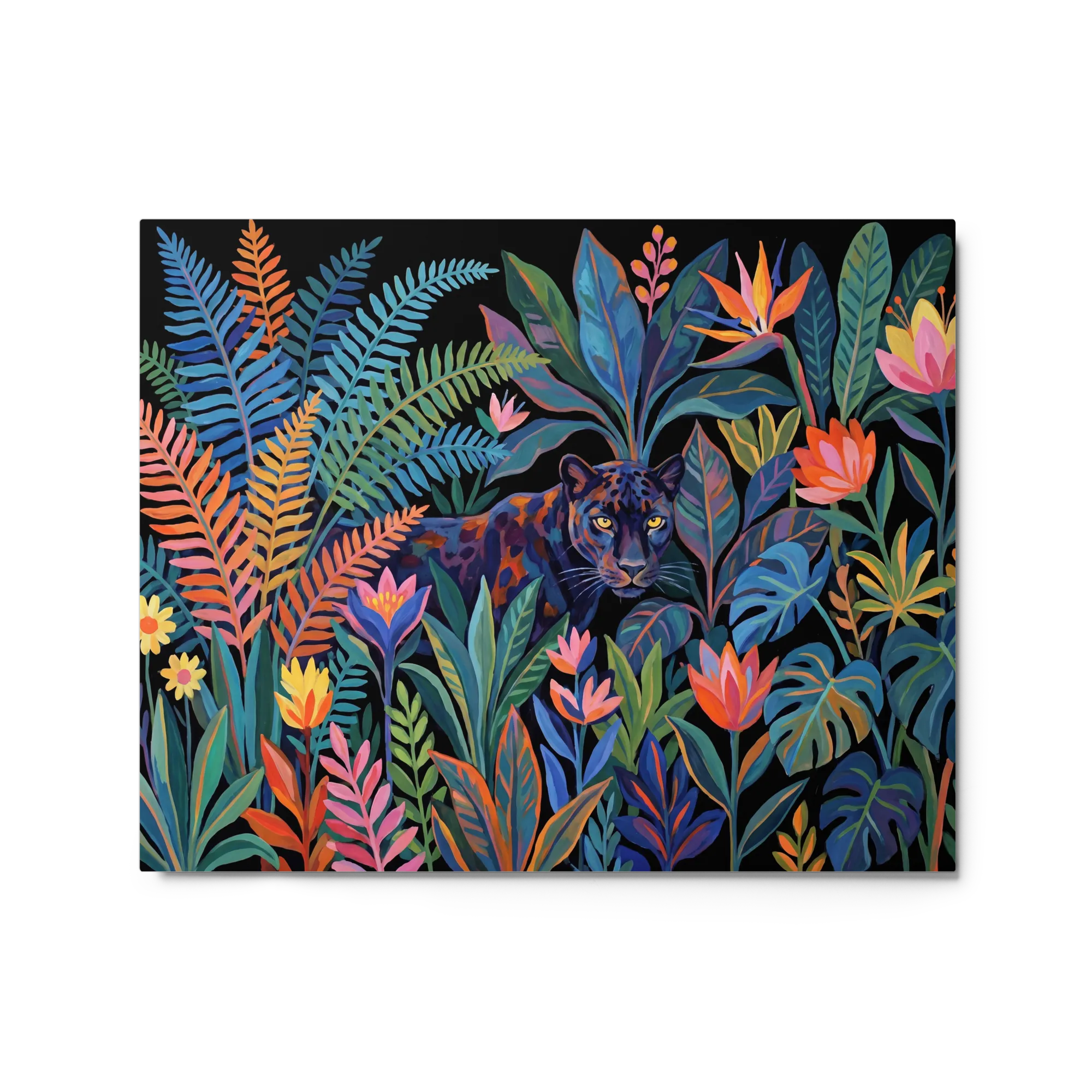 Nocturnal Panther in Tropical Foliage
