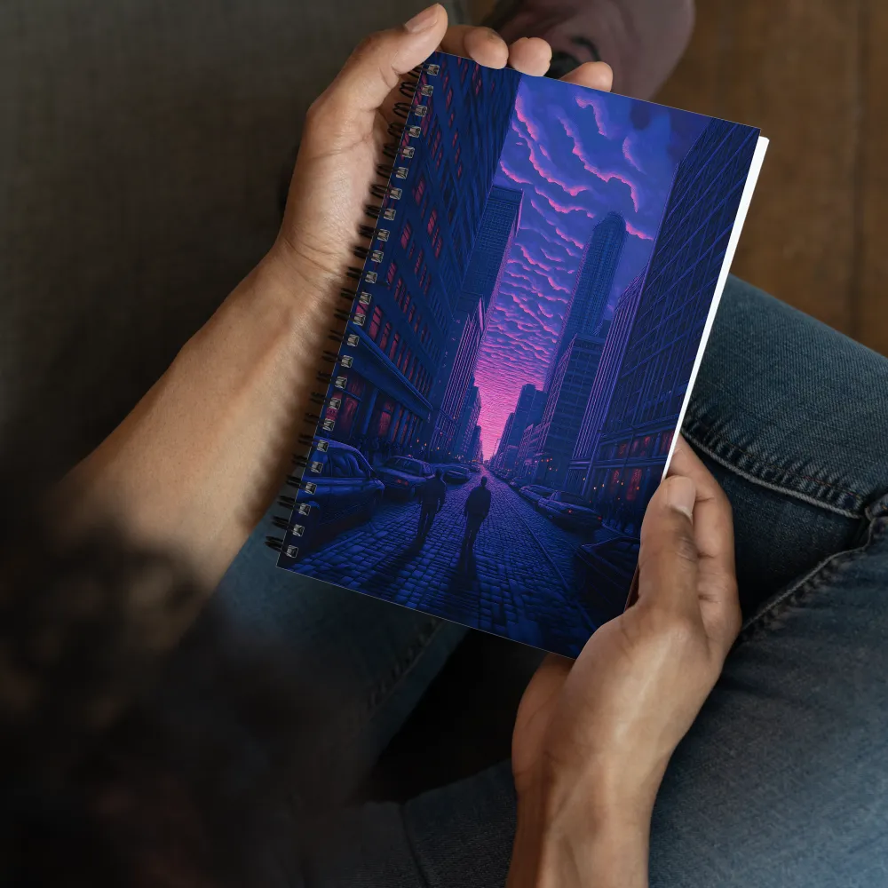 Synthwave City Twilight 
 Spiral Notebook | 140 pages