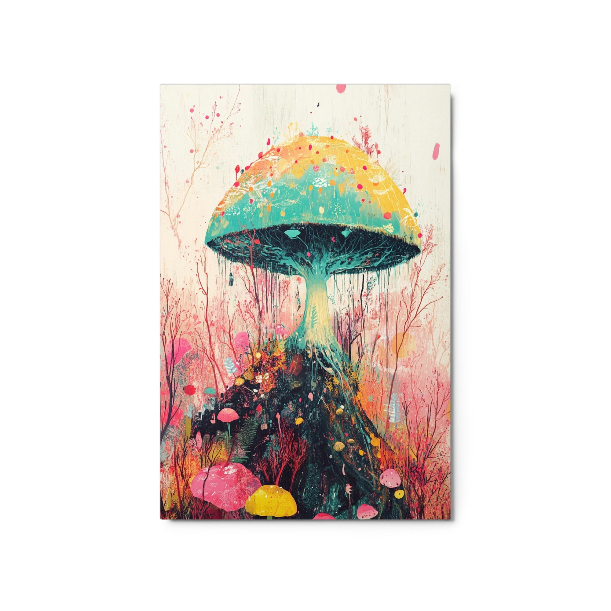 Colorful Mushroom in Whimsical Forest