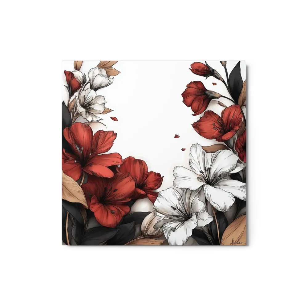 Crimson and Ivory Lily Frame | Art Print