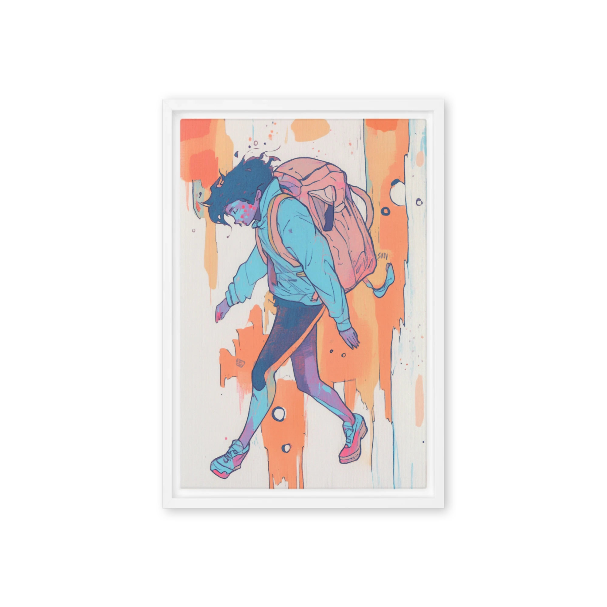 Walking Backpacker Illustration