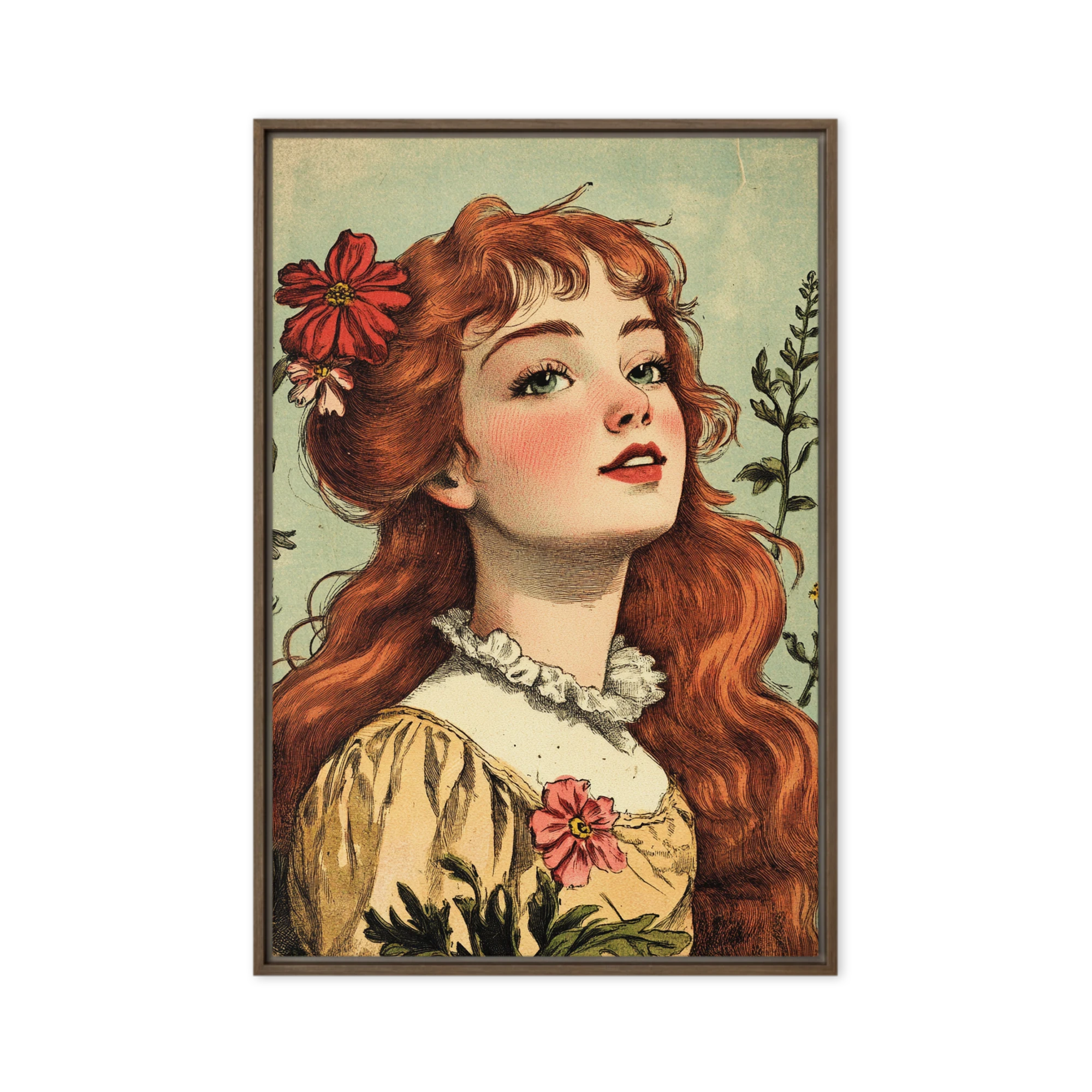 Vintage Portrait of Young Woman