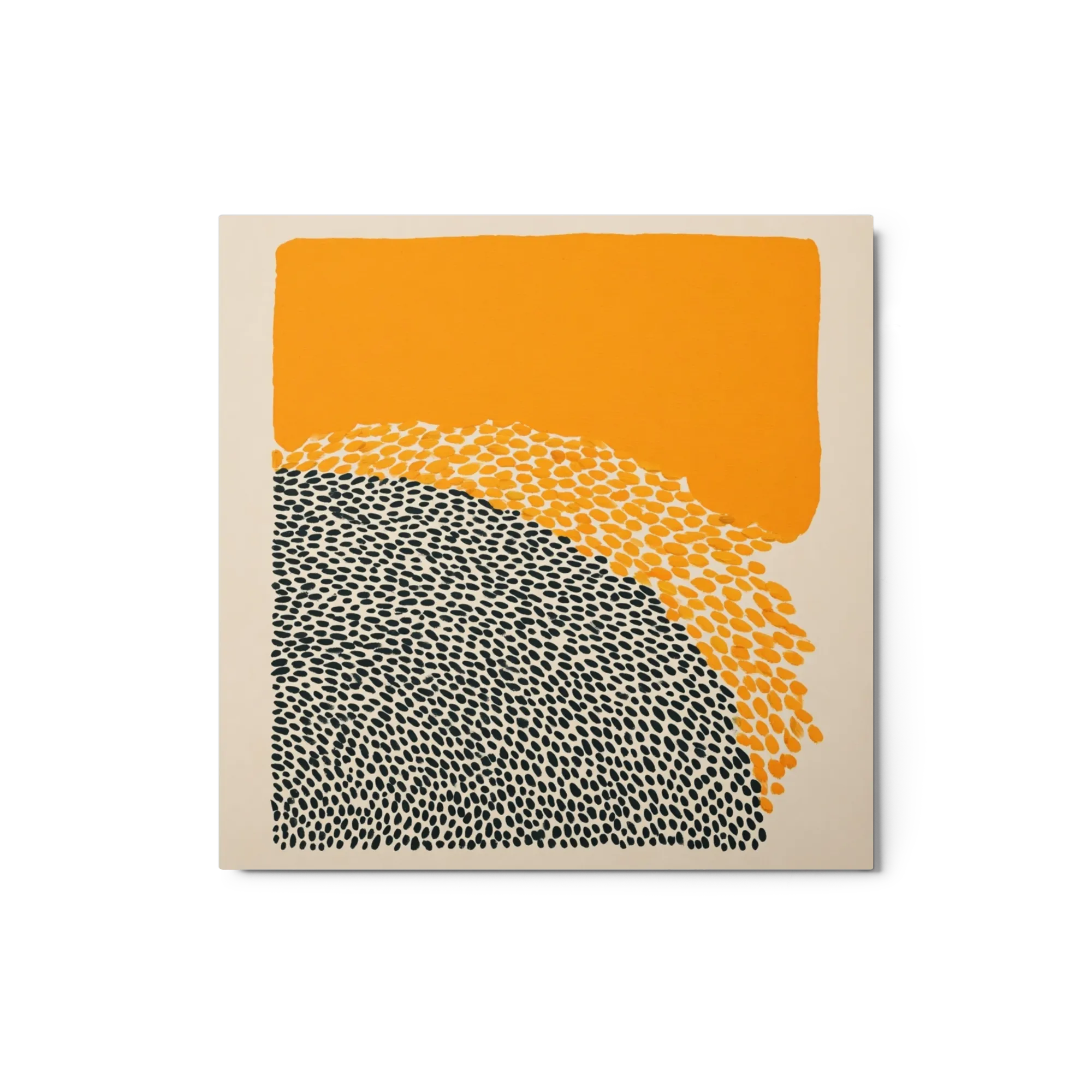 Orange and Black Dot Composition