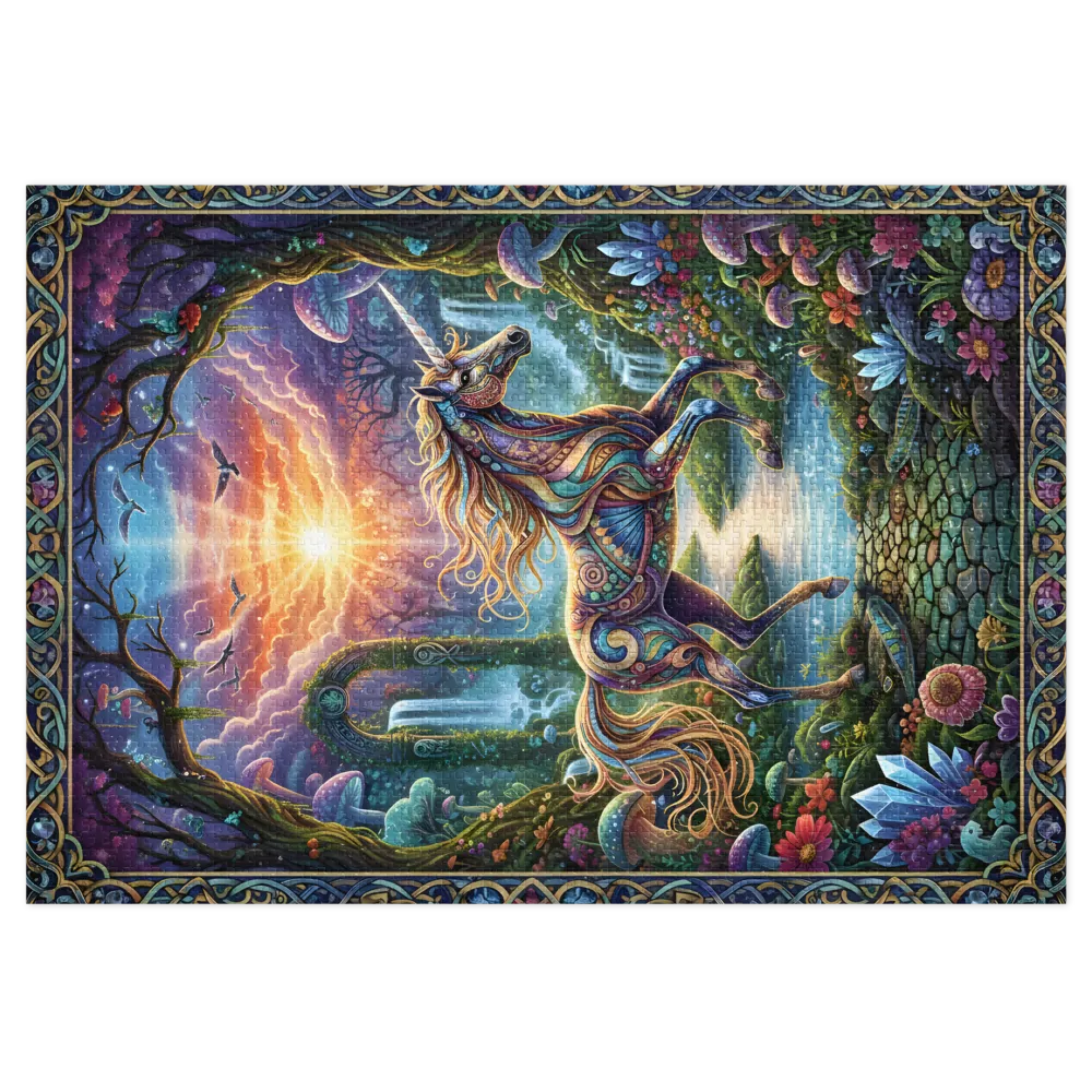 Sunlit Crystal Unicorn | Jigsaw Puzzles