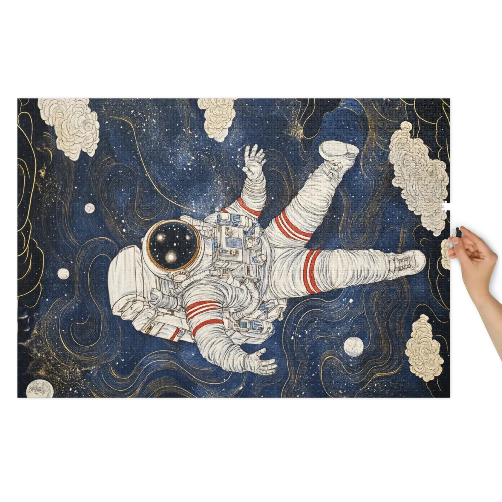 Astronaut Floating in Space | Jigsaw Puzzle (252/520 pieces)