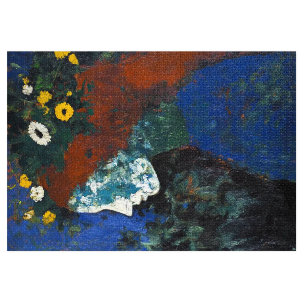 Profile of a Woman with Floral Crown | Jigsaw Puzzle (252/520 pieces)