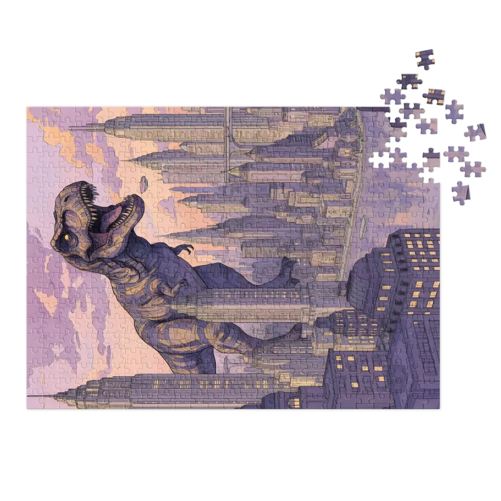 Twilight Tyrant — T. rex Cityscape