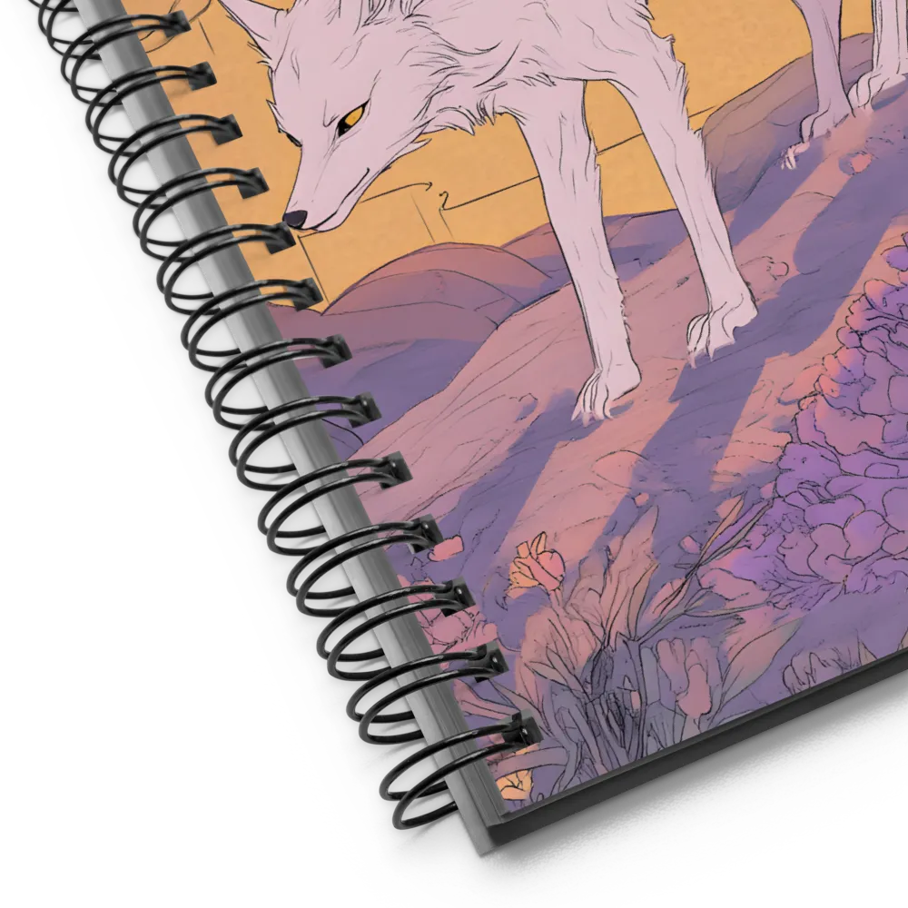Kitsune Among Peonies 
 Spiral Notebook | 140 pages