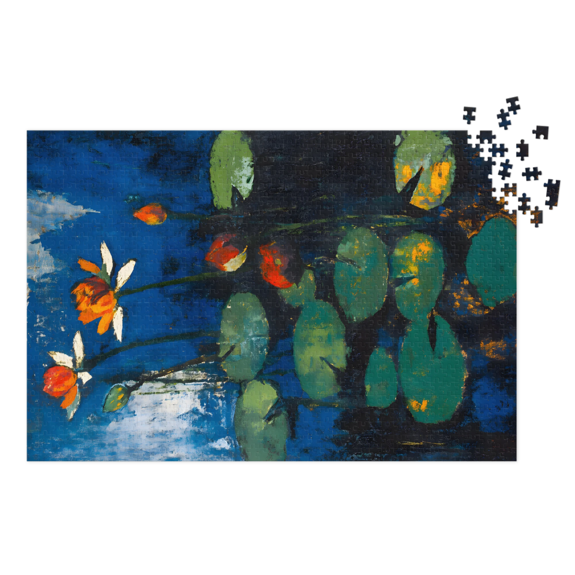 Orange Water Lilies | Jigsaw Puzzles