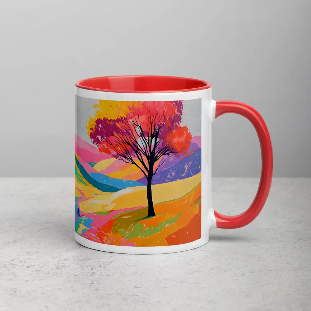 Vibrant Path Home 
 Mug with Dark Green inside