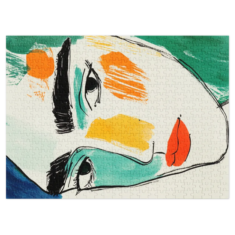 Abstract Portrait in Bold Colors | Jigsaw Puzzle (252/520 pieces)