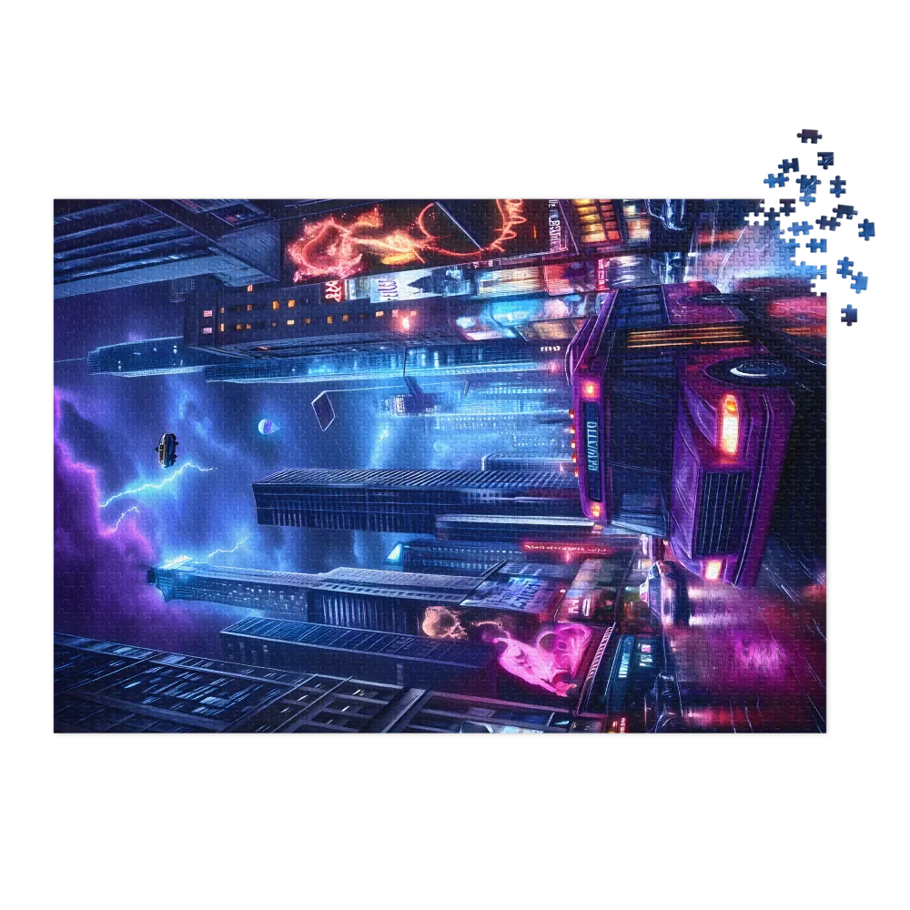 Electric Midnight 
 Jigsaw Puzzle in Tin Box