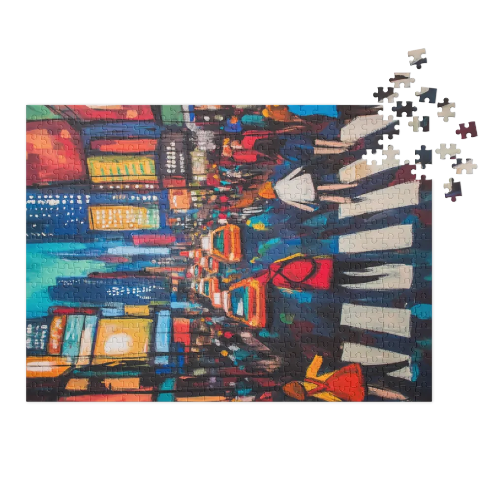 Times Square Pulse 
 Jigsaw Puzzle in Tin Box