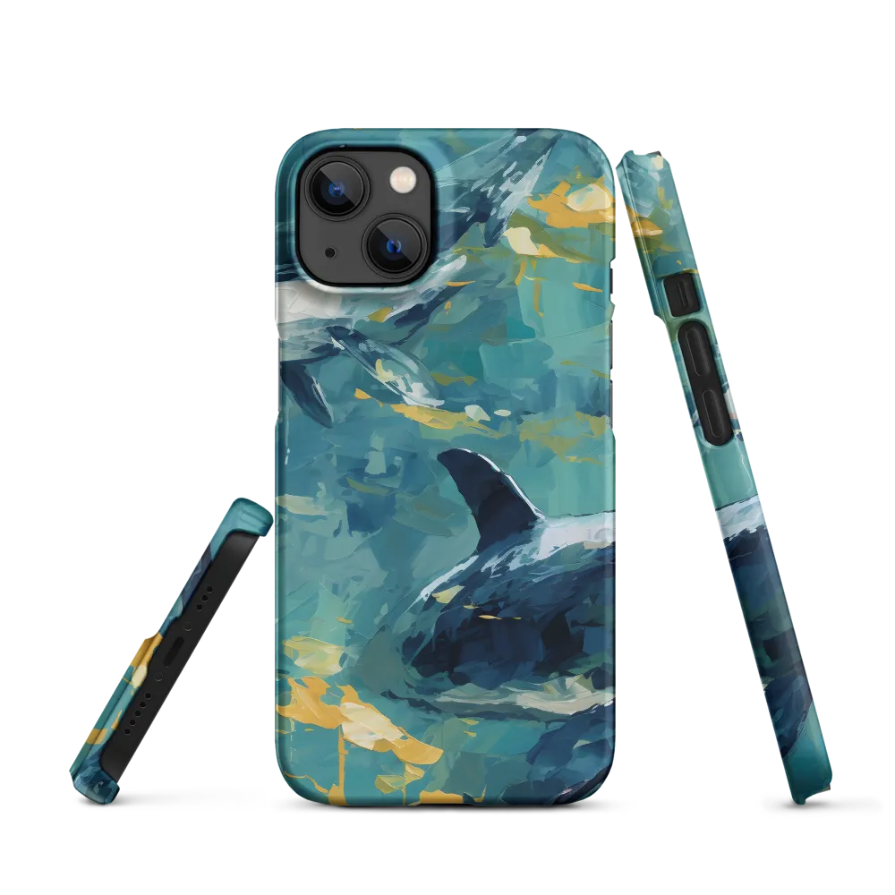 Impressionistic Oil Painting of Whales | Phone Case