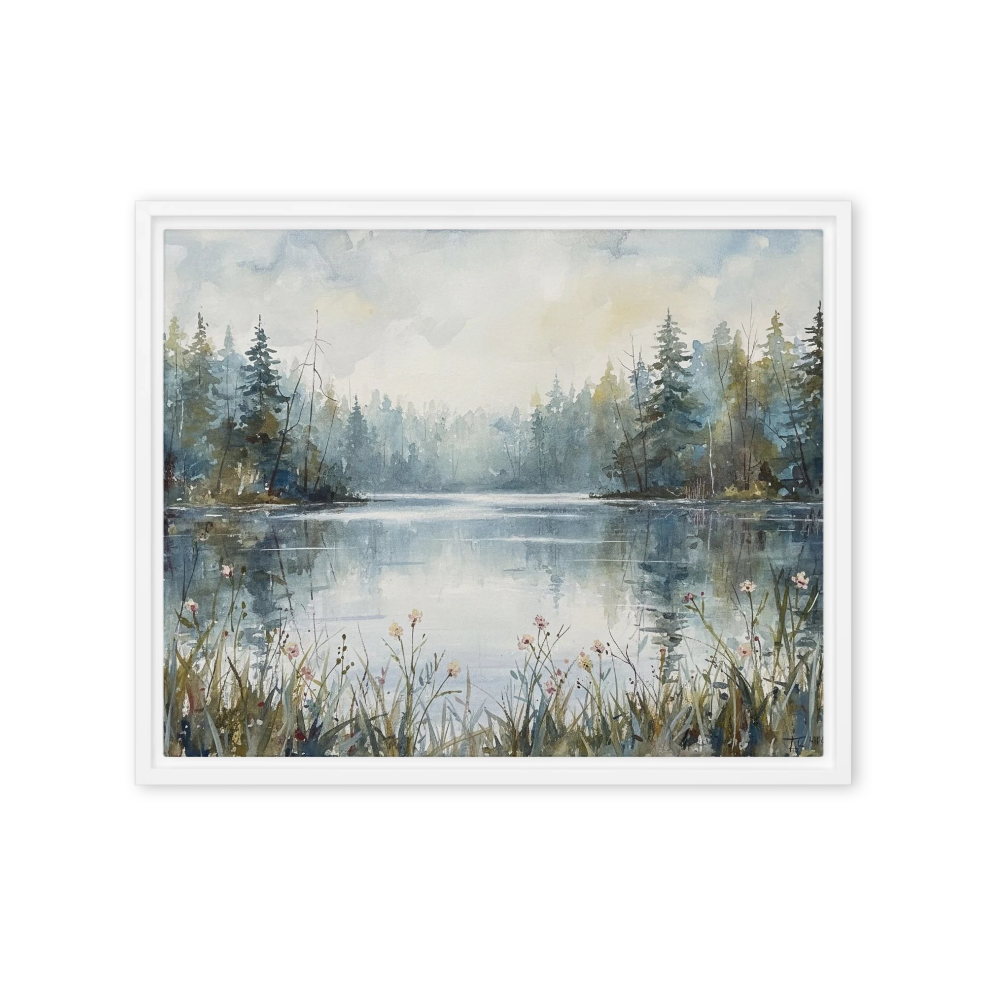 Misty Lake Reflection