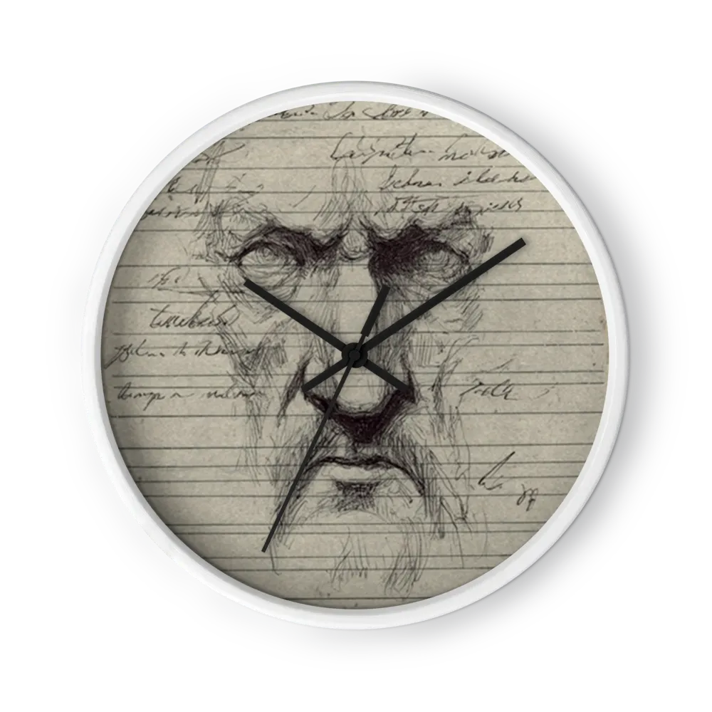 The Philosopher's Gaze | Wall Clock