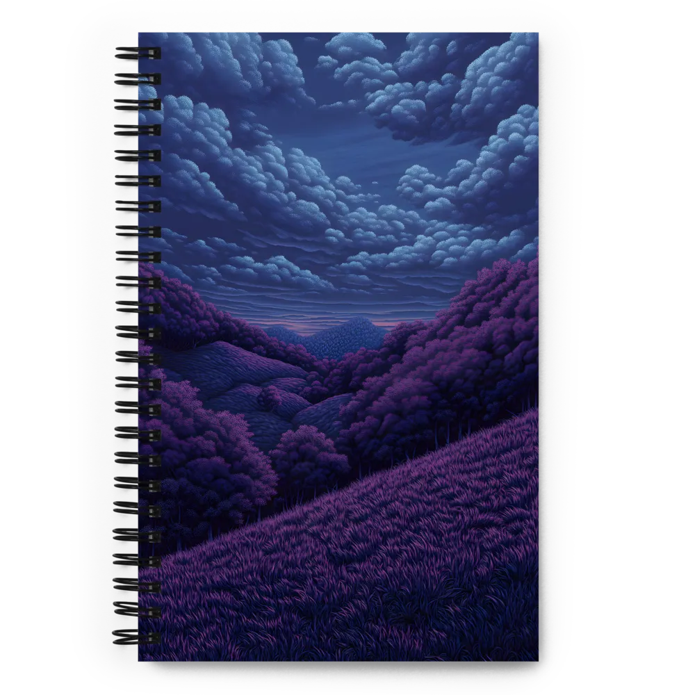Nightfall in the Violet Hills 
 Spiral Notebook | 140 pages