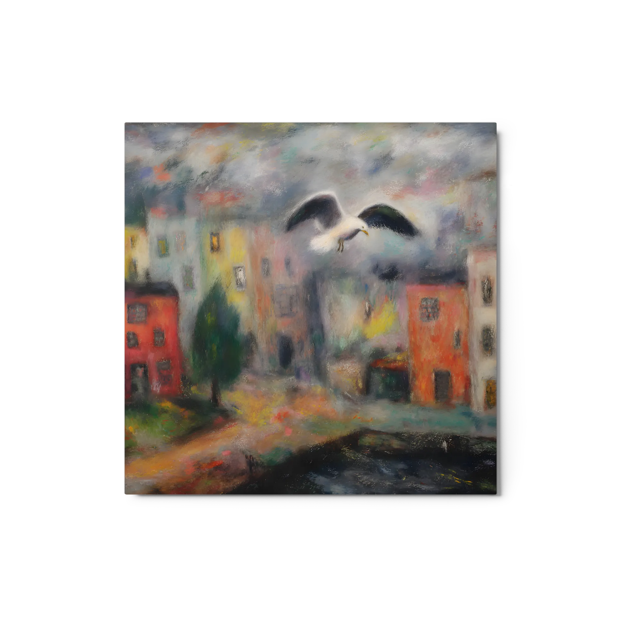 Flight Over the Colorful City