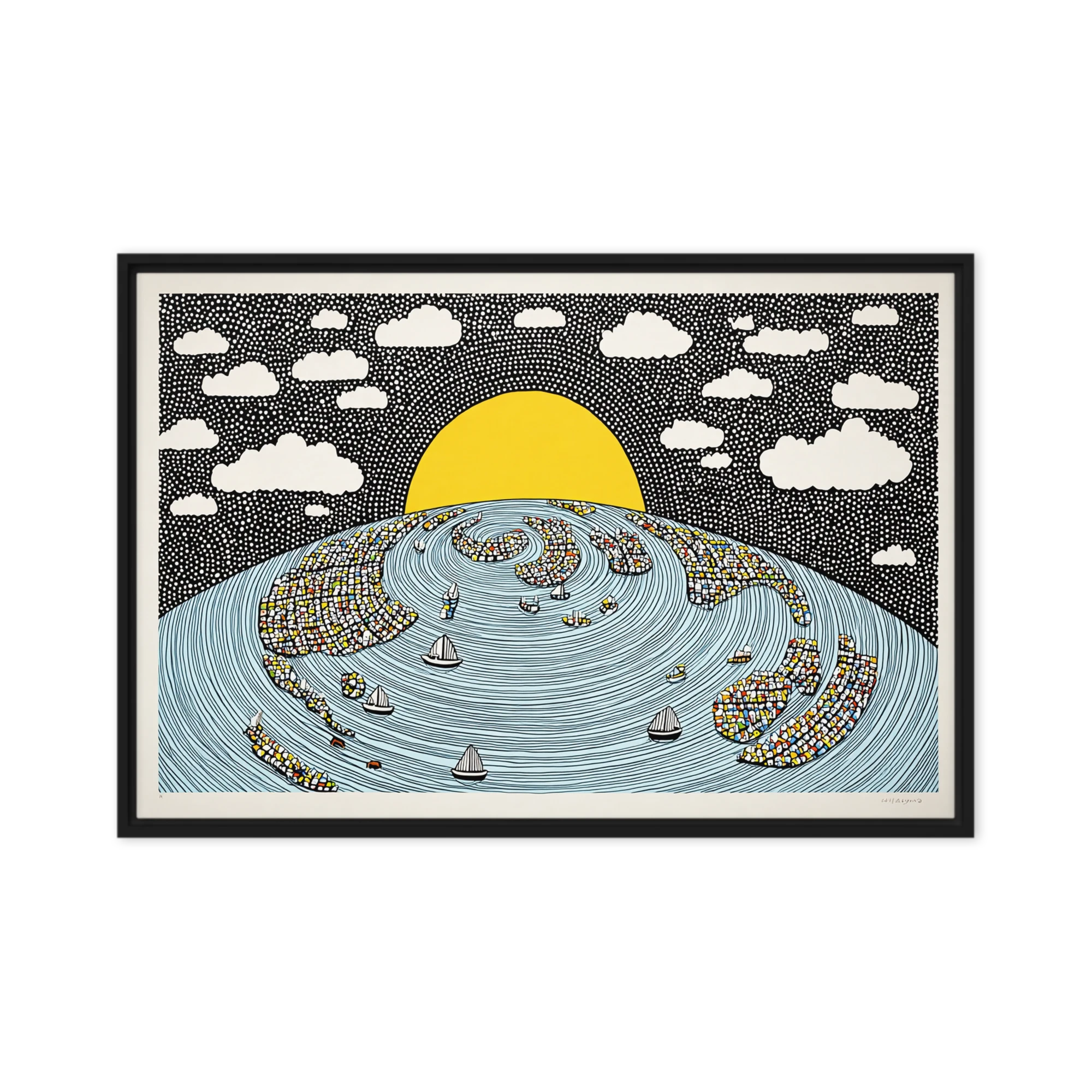 Curved Horizon Sun | Art Print