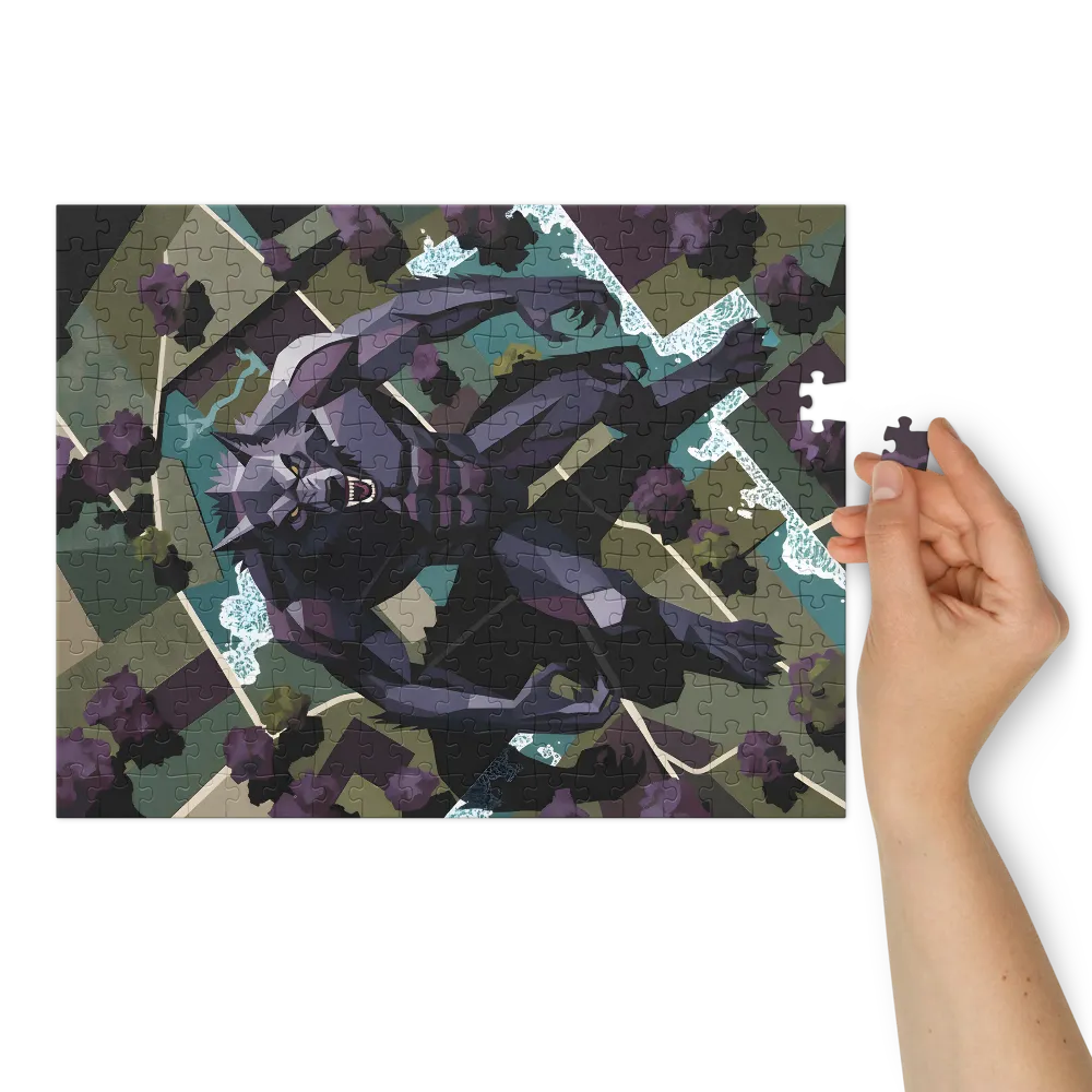 Geometric Werewolf | Jigsaw Puzzles