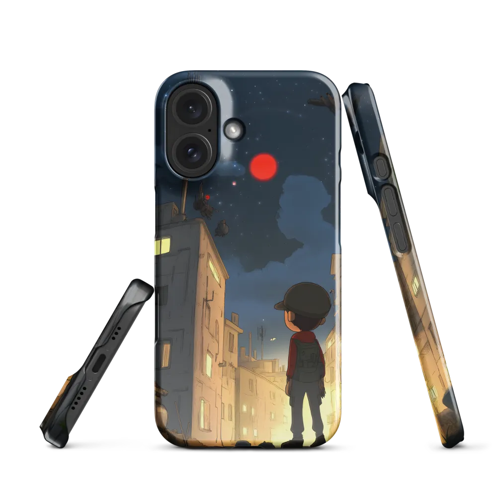 Stargazer in Dystopian City 
 iPhone 14 Plus | Tough Case