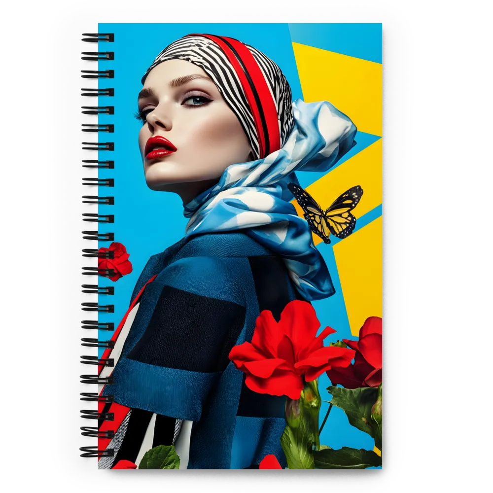 Pop Art Floral Portrait 
 Spiral Notebook | 140 pages