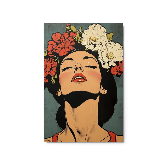 Floral Pop Art Portrait | Art Print
