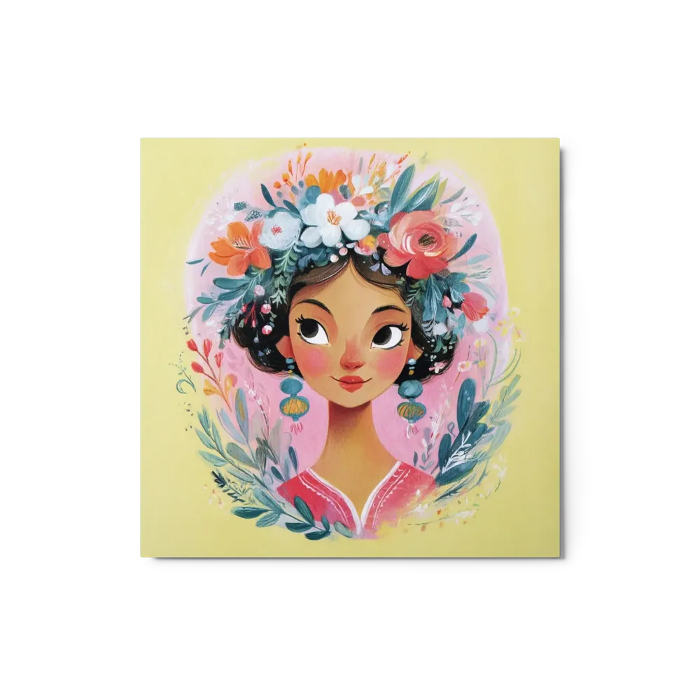 Woman with Floral Crown | Art Print
