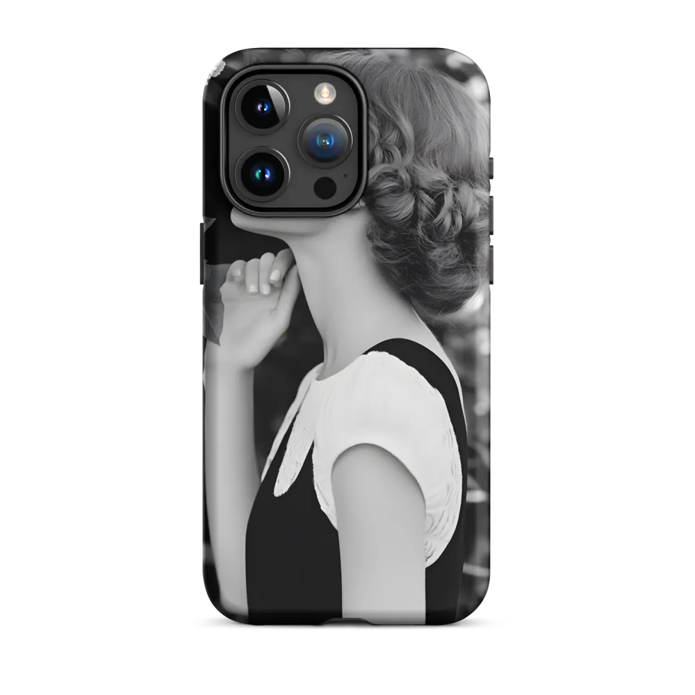Black and White Vintage Profile Portrait | Phone Case