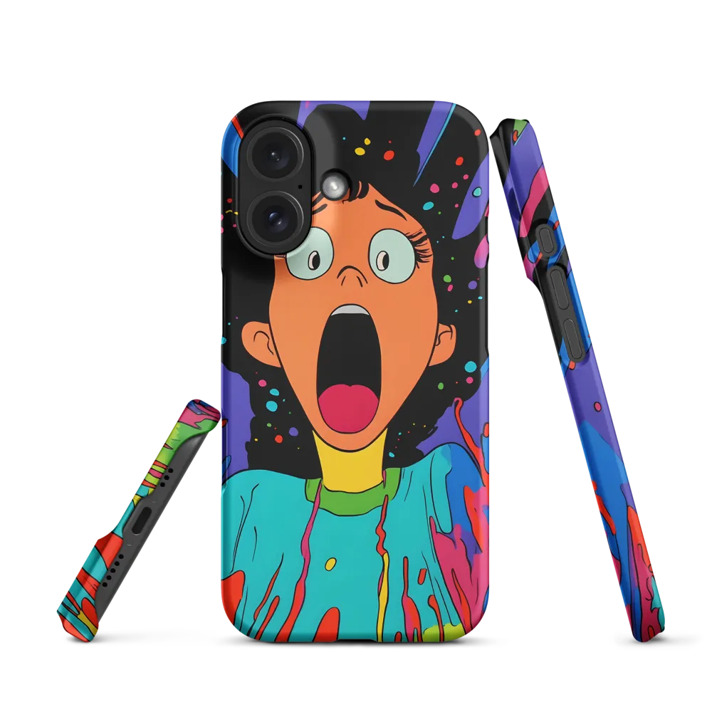 Girl in Shock with Colorful Explosion | Phone Case