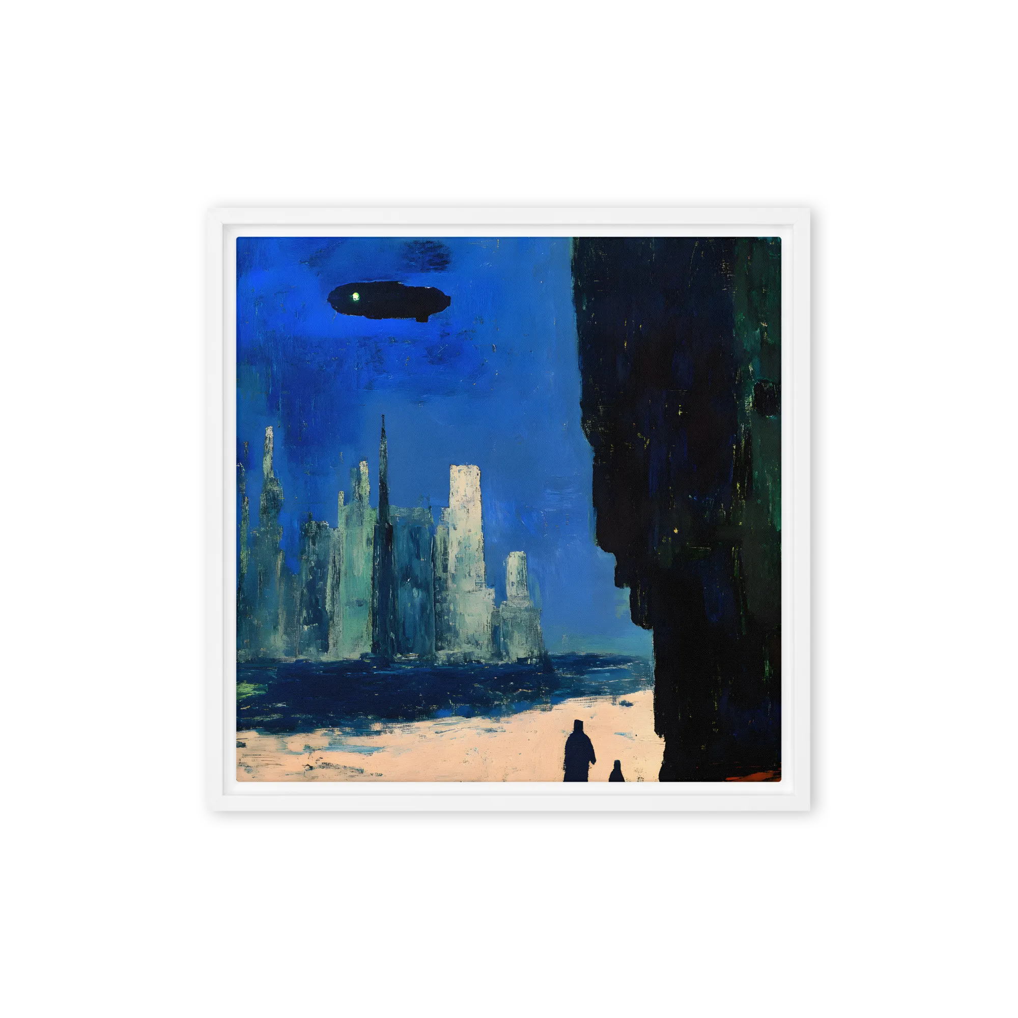 Twilight of the Future City 
 Metal Print | 12″x 12″