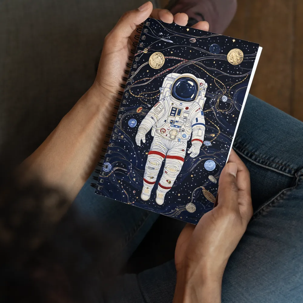 Cosmic Explorer in Inked Depths 
 Spiral Notebook | 140 pages