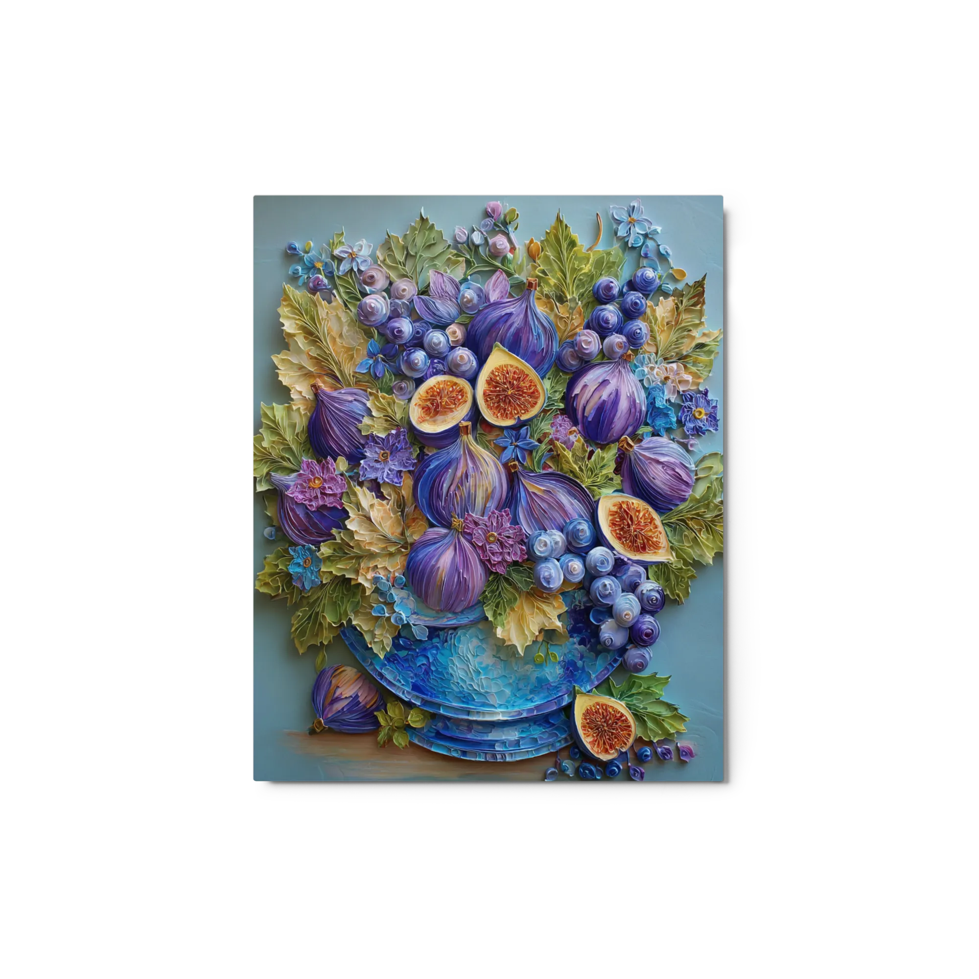 Quilled Figs and Grapes Still Life